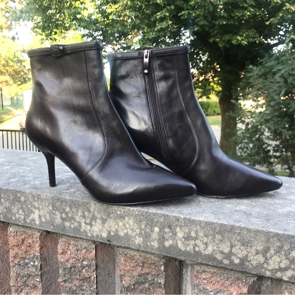 New Via Spiga Leather Ankle Boots Colour Chocolate Brown Size 8.5 Wide - Picture 4 of 10